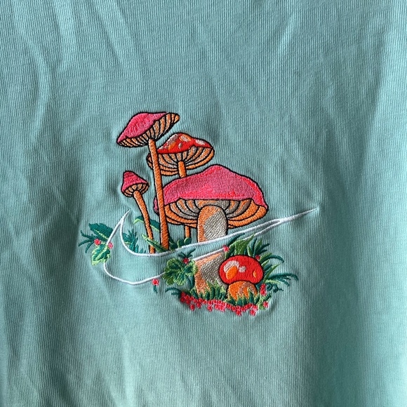 Nike Dusty Blue Mushroom Embroidered Shirt - Picture 4 of 6